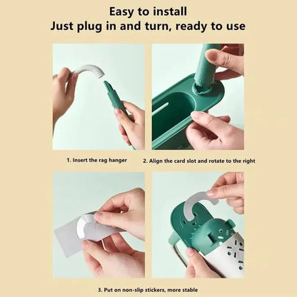 Universal Telescopic Kitchen Sink Rack & Sponge Holder