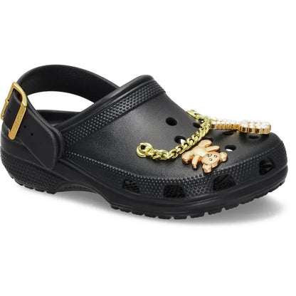 Chic Metallic Buckle Clogs: Lightweight Comfort & Style