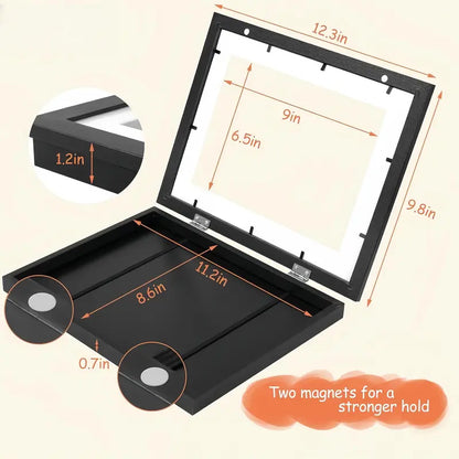 Front-Opening Kids Art Frame with 100-Picture Storage