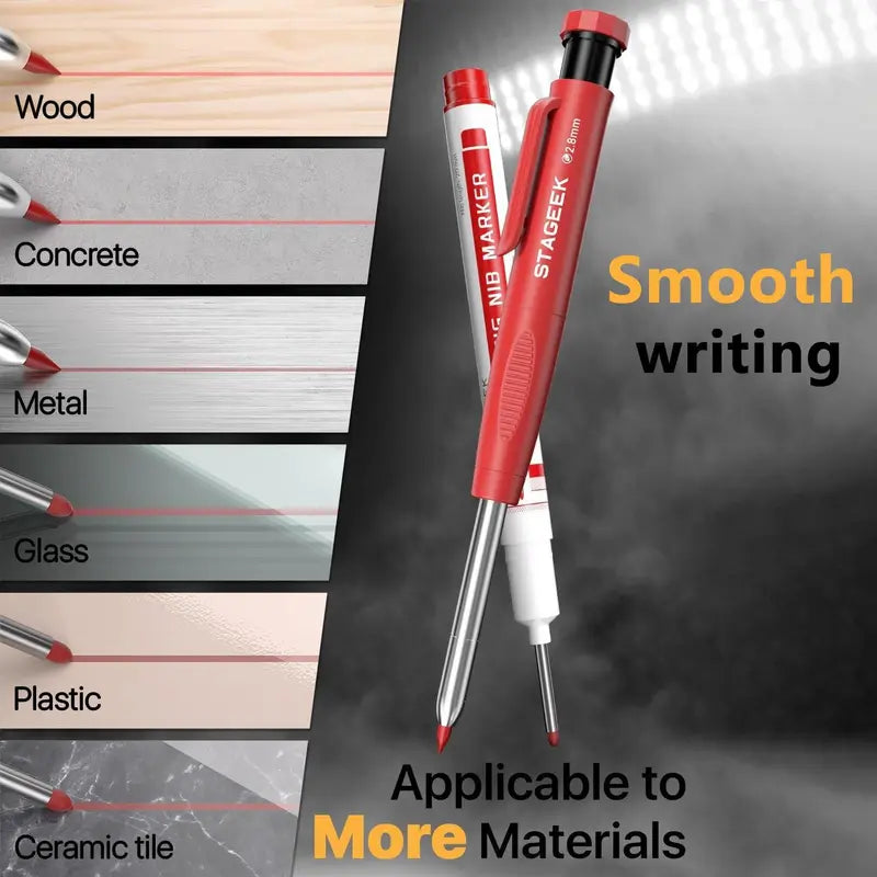 Precision Deep-Hole Carpenter Pencil & Marking Kit