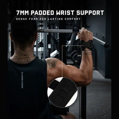 Pro Grip Lifting Straps with Neoprene Wrist Support for Heavy Pulls