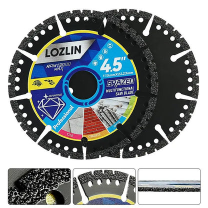 4.5" Vacuum Brazed Multi-Purpose Diamond Saw Blade for All Materials