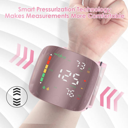 One-Touch Wrist BP Monitor - Track Your Health Anywhere, Beautifully.