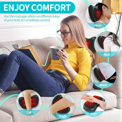 Instant Neck & Back Pain Relief Pillow with Soothing Heat