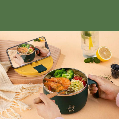 Stainless Steel Instant Noodle Bowl with Built-in Strainer Lid | Buy 1 Get 1 Free