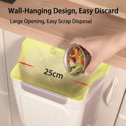 Foldable Hanging Kitchen Trash Can for Cabinet Doors | Buy 1 Get 1 Free