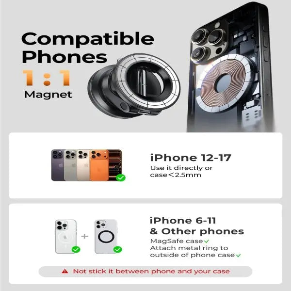 Ultra-Strong Vacuum Magnetic Phone Mount