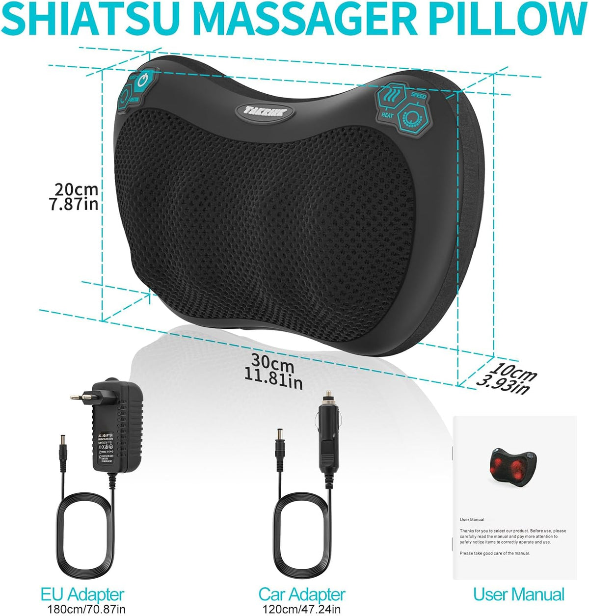 Instant Neck & Back Pain Relief Pillow with Soothing Heat