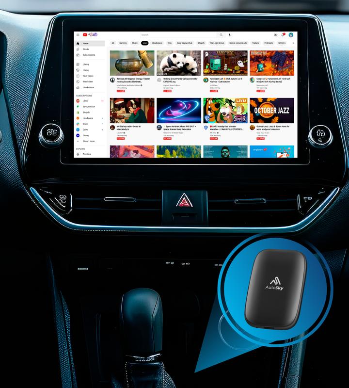 Wireless CarPlay AI Box Stream YouTube & Netflix