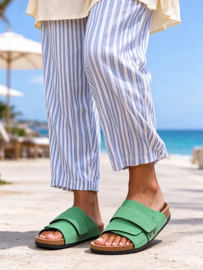 Ergonomic Cork Footbed Sandals: Adjustable Arch Support