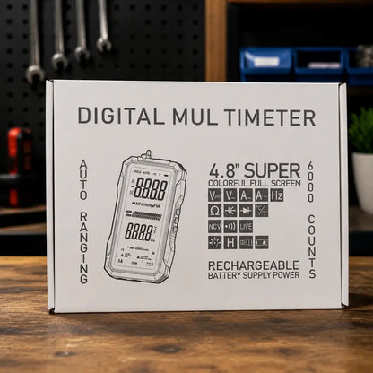 Smart Auto-Ranging Digital Multimeter with Large Color Screen & USB Charging