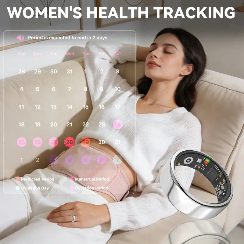 Smart Health Ring with Sleep & Activity Tracker – Zero Subscription Fees