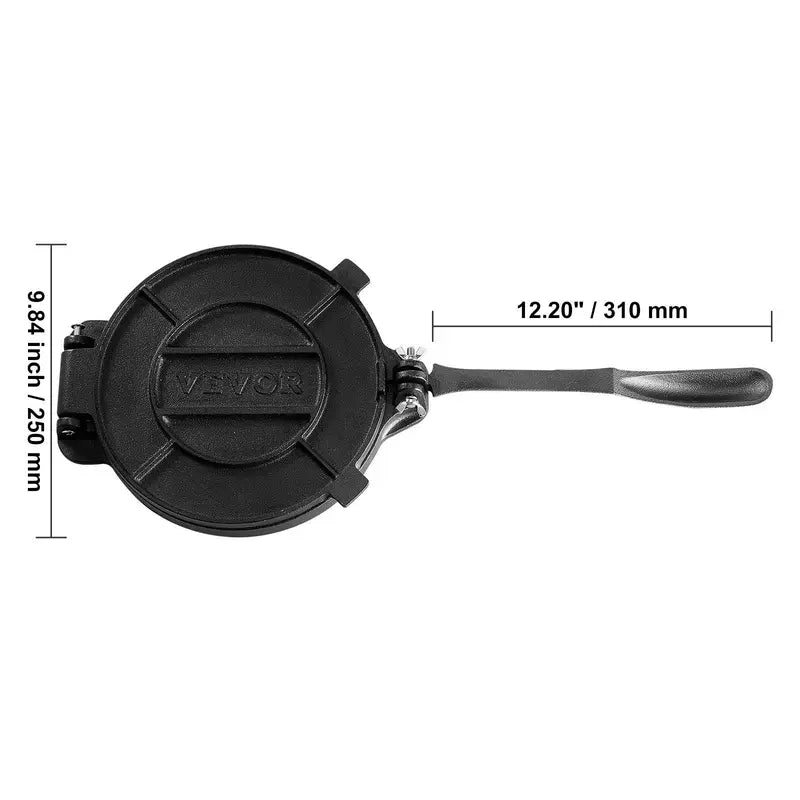 Cast Iron Tortilla Press Maker for Perfect Homemade Flatbreads & Tacos