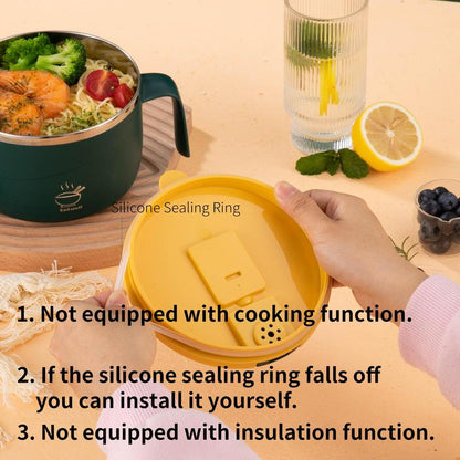 Stainless Steel Instant Noodle Bowl with Built-in Strainer Lid | Buy 1 Get 1 Free