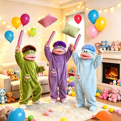 Ultra-Soft Monster Plush Onesie Pajamas for Cozy Cosplay & Lounging