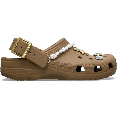 Chic Metallic Buckle Clogs: Lightweight Comfort & Style