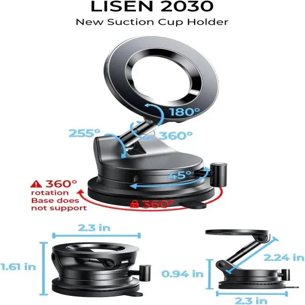 Ultra-Strong Vacuum Magnetic Phone Mount