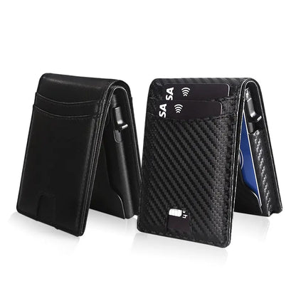 Minimalist Carbon Fiber RFID Pop-Up Wallet