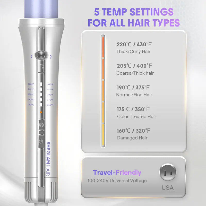 One-Touch Auto-Rotating Airflow Styler for Effortless Long-Lasting Curls