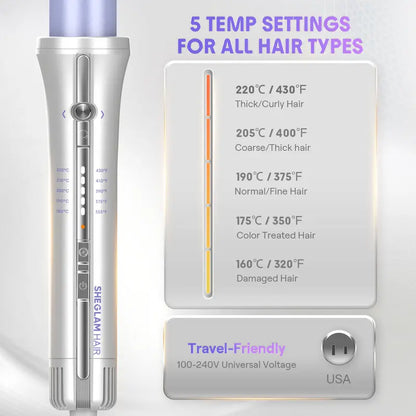 One-Touch Auto-Rotating Airflow Styler for Effortless Long-Lasting Curls