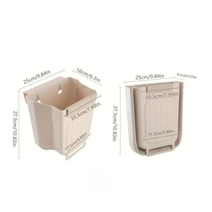 Foldable Hanging Kitchen Trash Can for Cabinet Doors | Buy 1 Get 1 Free