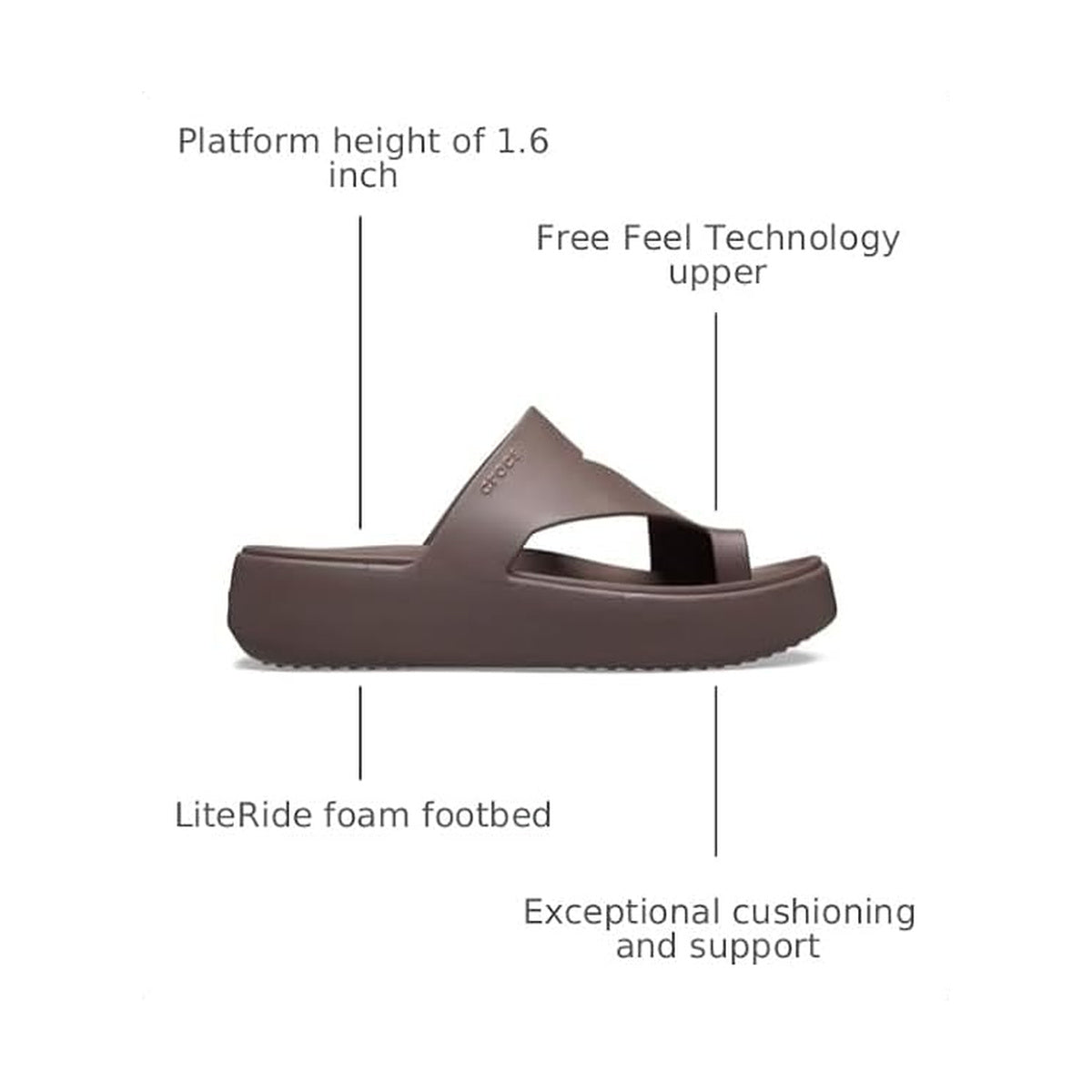 Crocs Women's Getaway Toe Loop Summer Sandals