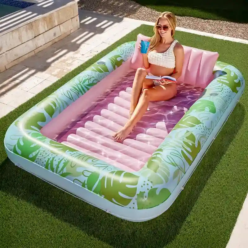 Float On A Cloud: The Ultimate Double-Layer Inflatable Suntan Lounge
