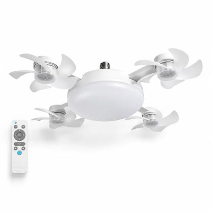 Screw-In 4-Head Ceiling Fan Light with Remote Control