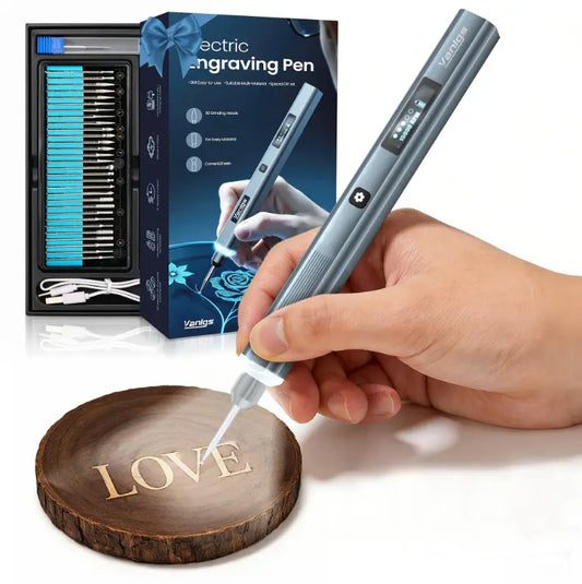 Precision Cordless Electric Engraving Pen Kit for Metal, Glass & Wood