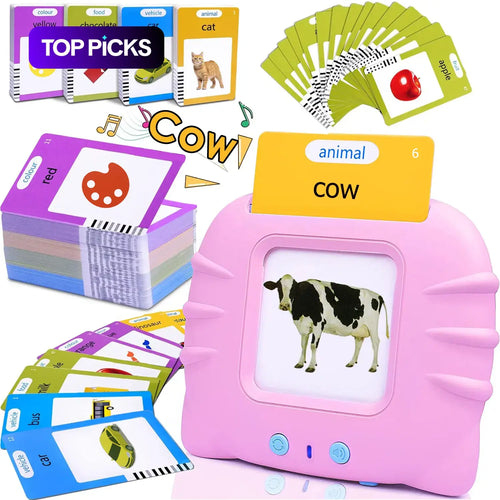 Interactive Talking Flash Cards Toddler Bilingual Learning Toy