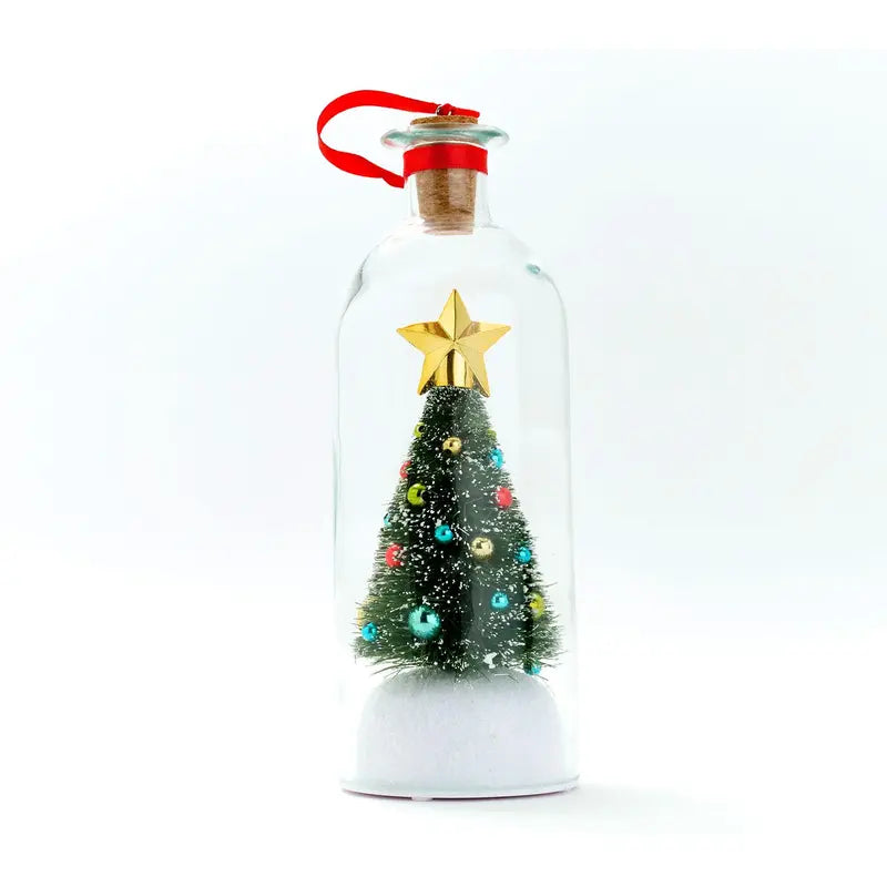 Recordable Christmas Bottle Ornament with Custom Voice Message
