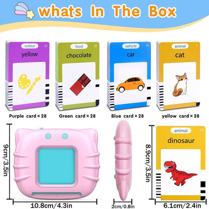 Interactive Talking Flash Cards Toddler Bilingual Learning Toy
