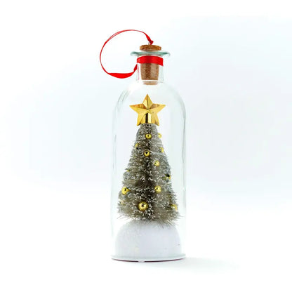 Recordable Christmas Bottle Ornament with Custom Voice Message