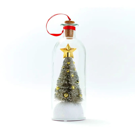 Recordable Christmas Bottle Ornament with Custom Voice Message