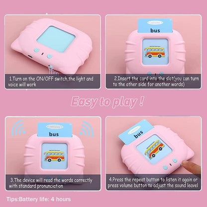 Interactive Talking Flash Cards Toddler Bilingual Learning Toy