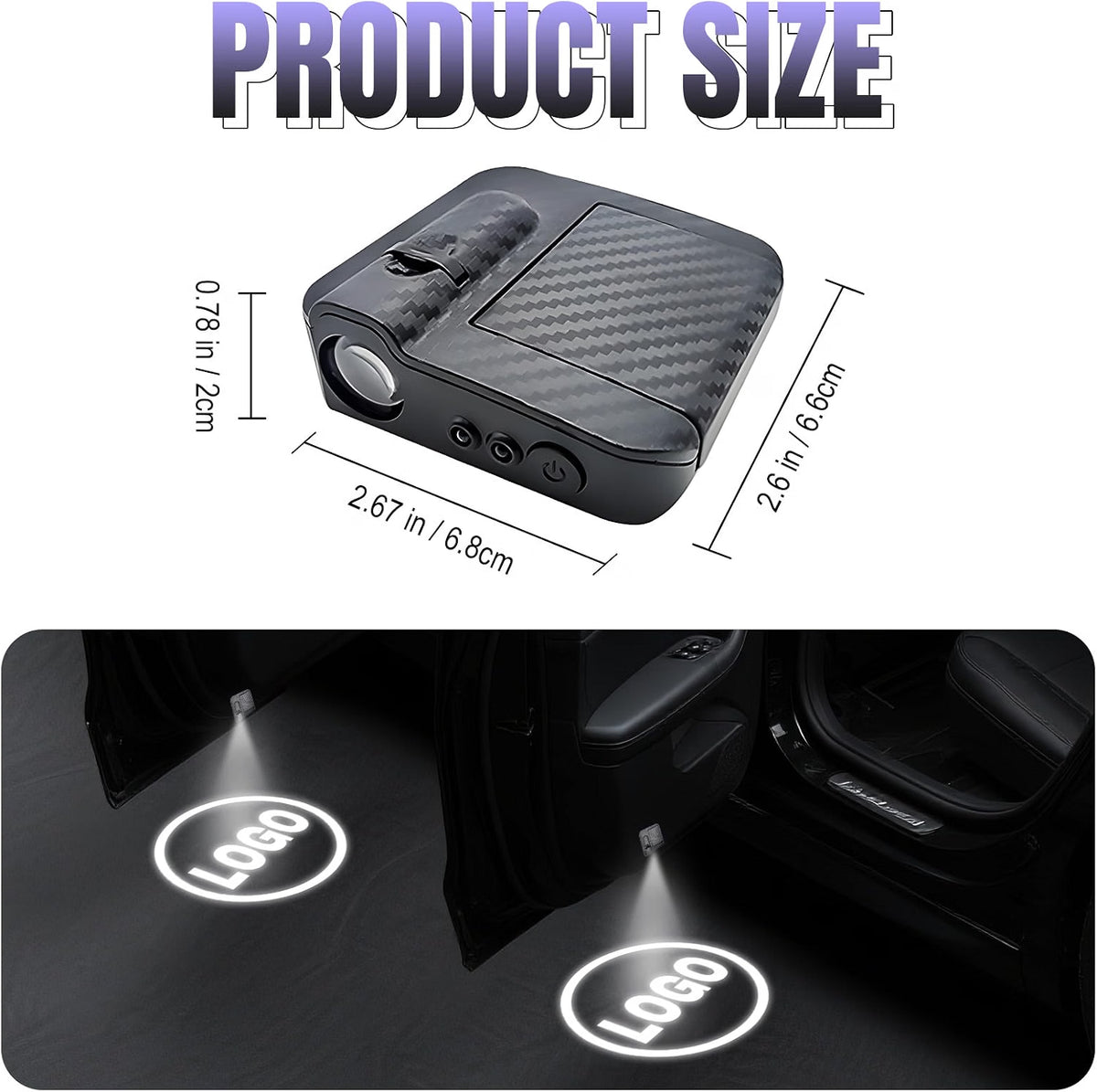 Custom Car Door LED Projector Light - Personalized Welcome Courtesy Projection | 4 Pack per Set