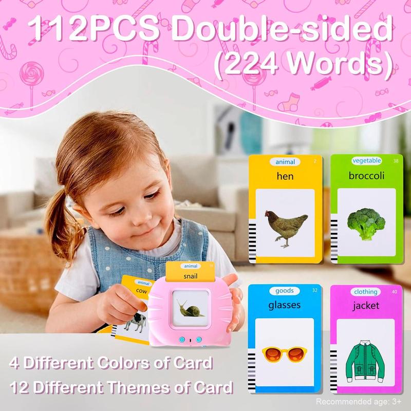 Interactive Talking Flash Cards Toddler Bilingual Learning Toy