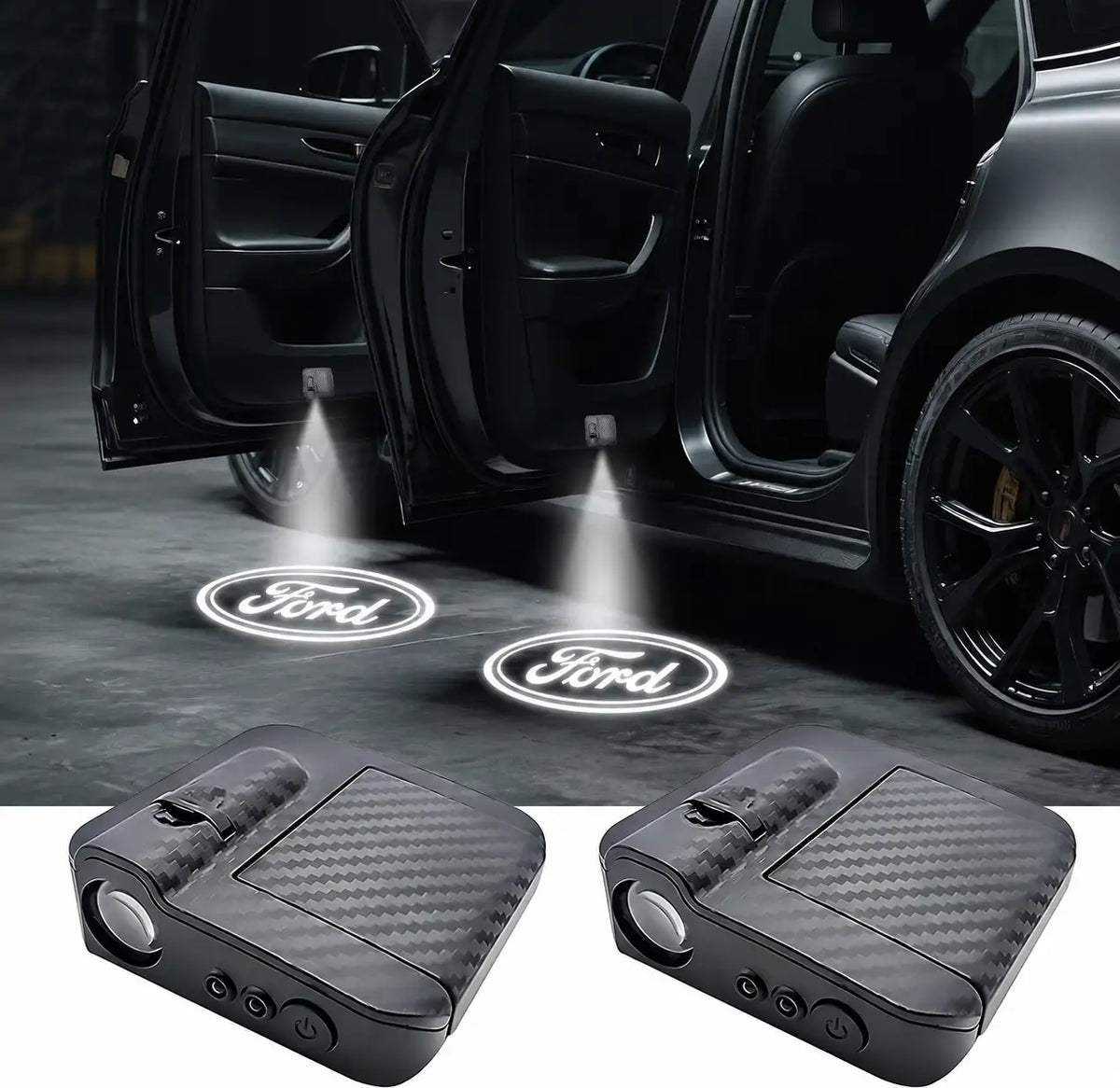 Custom Car Door LED Projector Light - Personalized Welcome Courtesy Projection | 4 Pack per Set