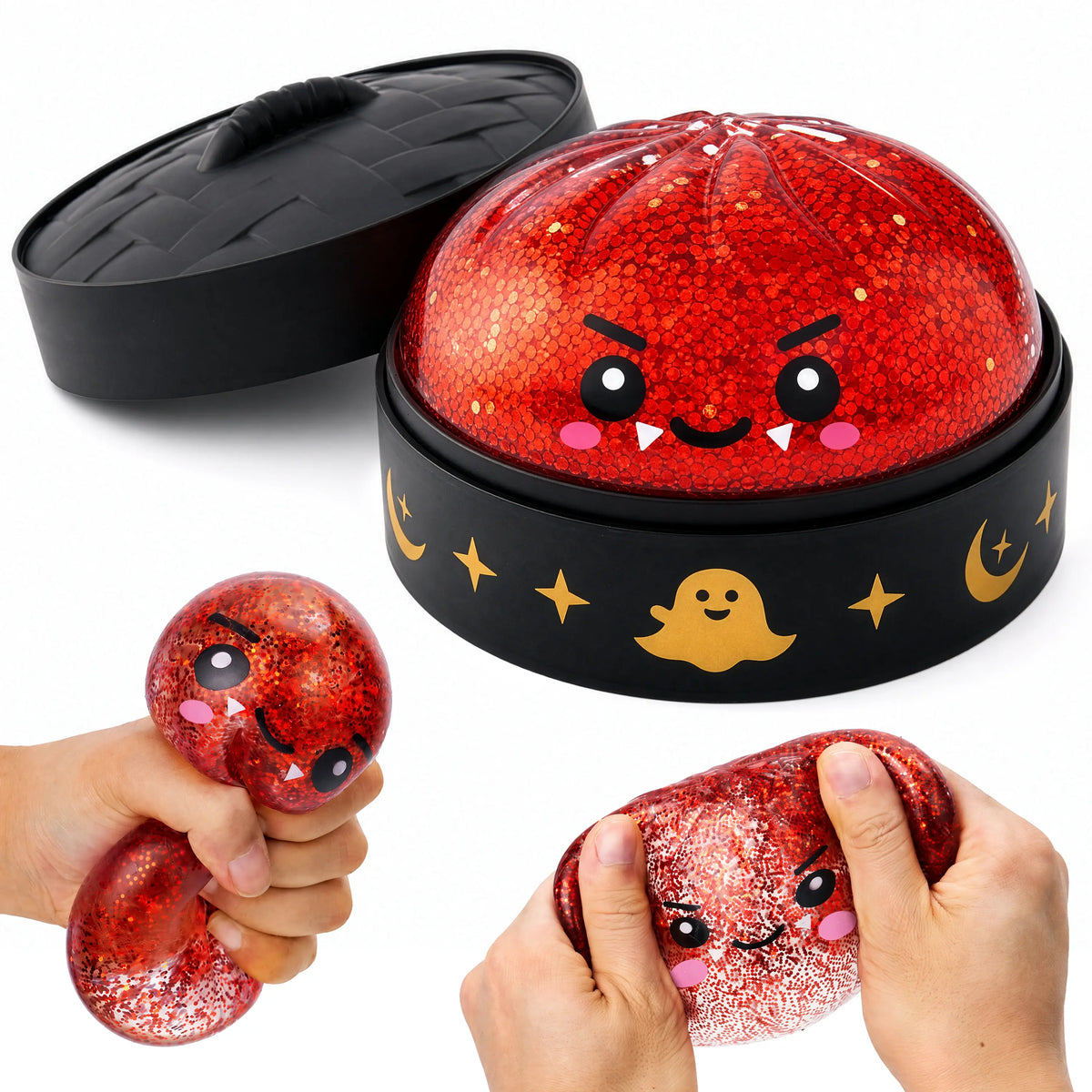 Halloween Glitter Dumpling Squishy Stress Relief Toy