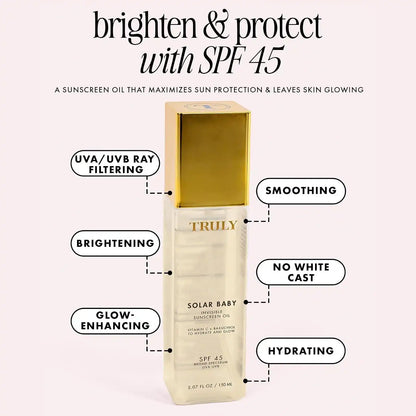Invisible Sunscreen Oil - SPF 45 Glow Protection For Smooth Radiant Skin
