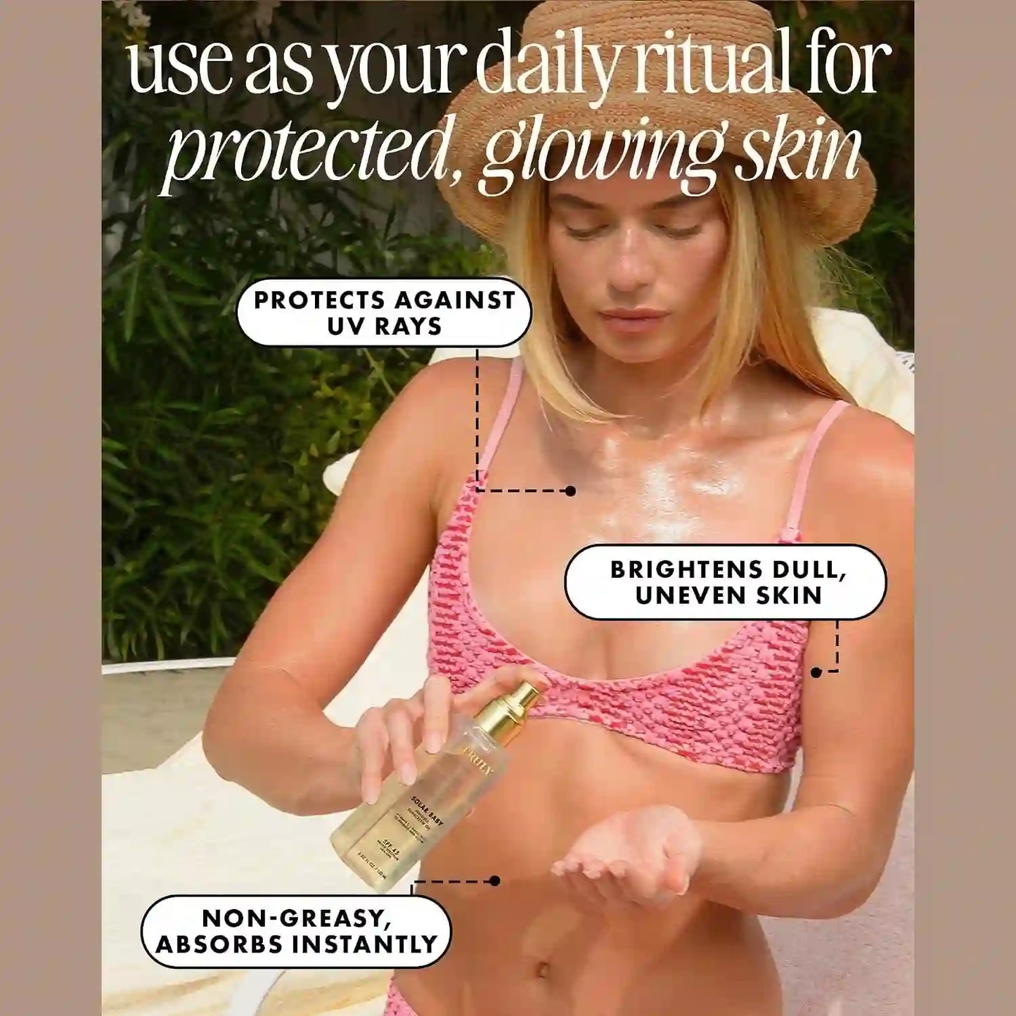 Invisible Sunscreen Oil - SPF 45 Glow Protection For Smooth Radiant Skin